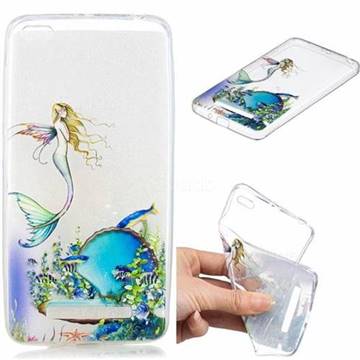 Mermaid Clear Varnish Soft Phone Back Cover for Xiaomi Redmi 4A