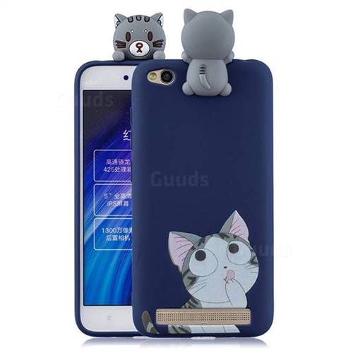 Big Face Cat Soft 3D Climbing Doll Soft Case for Xiaomi Redmi 4A