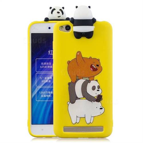 Striped Bear Soft 3D Climbing Doll Soft Case for Xiaomi Redmi 4A