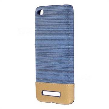 Canvas Cloth Coated Plastic Back Cover for Xiaomi Redmi 4A - Light Blue