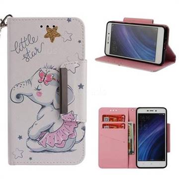 Skirt Jumbo Big Metal Buckle PU Leather Wallet Phone Case for Xiaomi Redmi 4A
