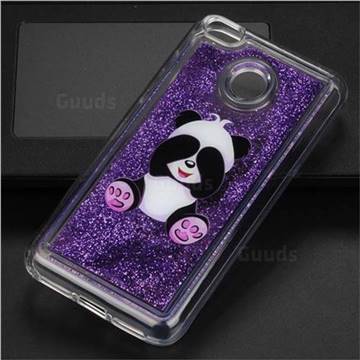 Naughty Panda Glassy Glitter Quicksand Dynamic Liquid Soft Phone Case for Xiaomi Redmi 4 (4X)