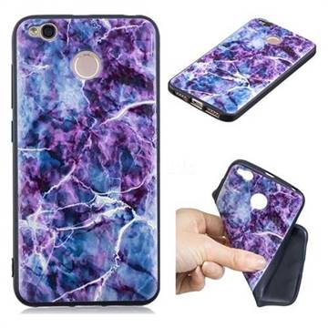 Marble 3D Embossed Relief Black TPU Cell Phone Back Cover for Xiaomi Redmi 4 (4X)