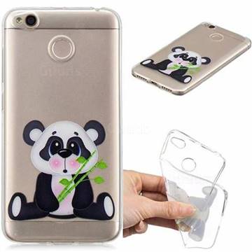 Bamboo Panda Clear Varnish Soft Phone Back Cover for Xiaomi Redmi 4 (4X)