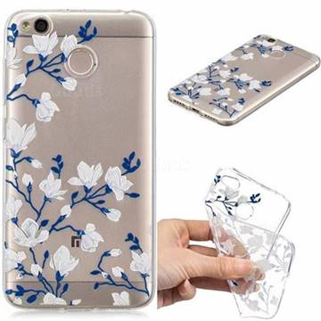 Magnolia Flower Clear Varnish Soft Phone Back Cover for Xiaomi Redmi 4 (4X)