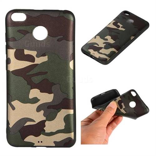 Camouflage Soft TPU Back Cover for Xiaomi Redmi 4 (4X) - Gold Green