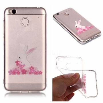 Cherry Blossom Rabbit Super Clear Soft TPU Back Cover for Xiaomi Redmi 4 (4X)
