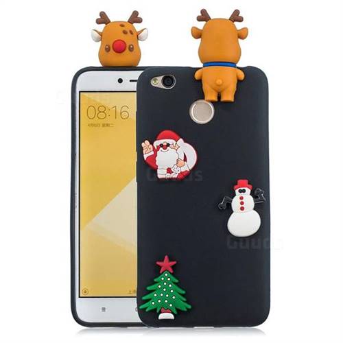 Black Elk Christmas Xmax Soft 3D Silicone Case for Xiaomi Redmi 4 (4X)