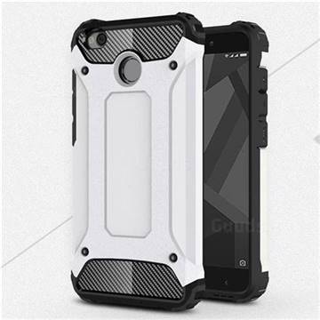 King Kong Armor Premium Shockproof Dual Layer Rugged Hard Cover for Xiaomi Redmi 4 (4X) - White