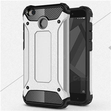 King Kong Armor Premium Shockproof Dual Layer Rugged Hard Cover for Xiaomi Redmi 4 (4X) - Technology Silver