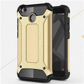 King Kong Armor Premium Shockproof Dual Layer Rugged Hard Cover for Xiaomi Redmi 4 (4X) - Champagne Gold