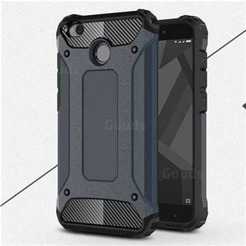 King Kong Armor Premium Shockproof Dual Layer Rugged Hard Cover for Xiaomi Redmi 4 (4X) - Navy