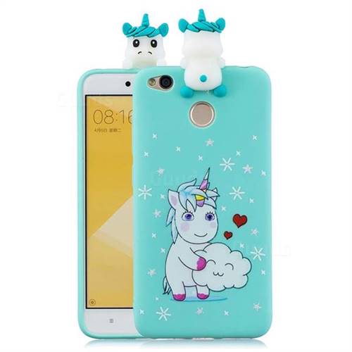 Heart Unicorn Soft 3D Climbing Doll Soft Case for Xiaomi Redmi 4 (4X)