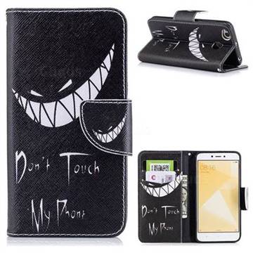 Crooked Grin Leather Wallet Case for Xiaomi Redmi 4 (4X)