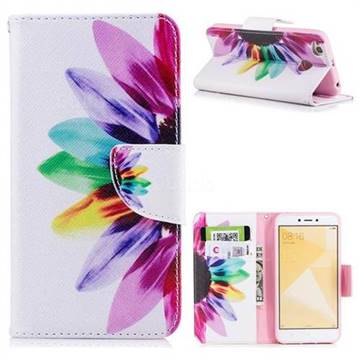 Seven-color Flowers Leather Wallet Case for Xiaomi Redmi 4 (4X)