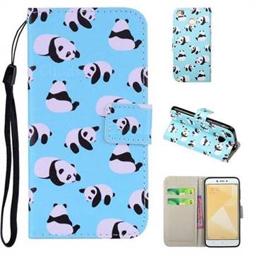 Panda PU Leather Wallet Phone Case Cover for Xiaomi Redmi 4 (4X)