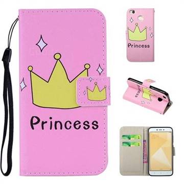 Princess PU Leather Wallet Phone Case Cover for Xiaomi Redmi 4 (4X)