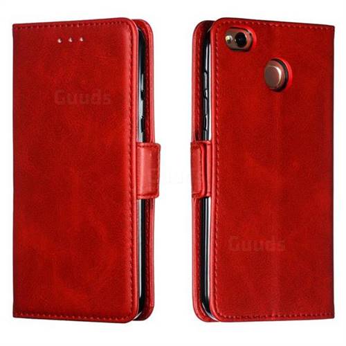 Retro Classic Calf Pattern Leather Wallet Phone Case for Xiaomi Redmi 4 (4X) - Red