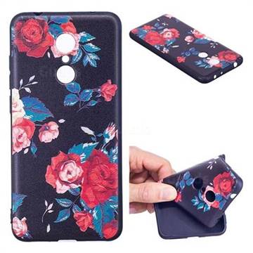 Safflower 3D Embossed Relief Black Soft Back Cover for Mi Xiaomi Redmi 5