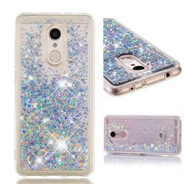 Dynamic Liquid Glitter Quicksand Sequins TPU Phone Case for Mi Xiaomi Redmi 5 - Silver