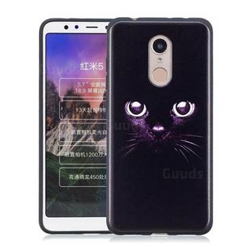 Black Cat Eyes 3D Embossed Relief Black Soft Phone Back Cover for Mi Xiaomi Redmi 5