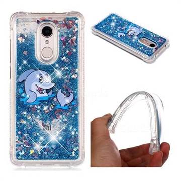 Happy Dolphin Dynamic Liquid Glitter Sand Quicksand Star TPU Case for Mi Xiaomi Redmi 5
