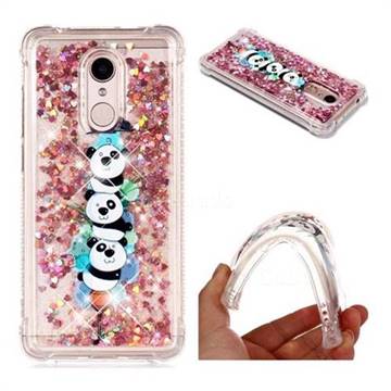 Three Pandas Dynamic Liquid Glitter Sand Quicksand Star TPU Case for Mi Xiaomi Redmi 5