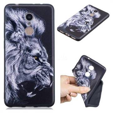 Lion 3D Embossed Relief Black TPU Cell Phone Back Cover for Mi Xiaomi Redmi 5