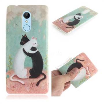 Black and White Cat IMD Soft TPU Cell Phone Back Cover for Mi Xiaomi Redmi 5