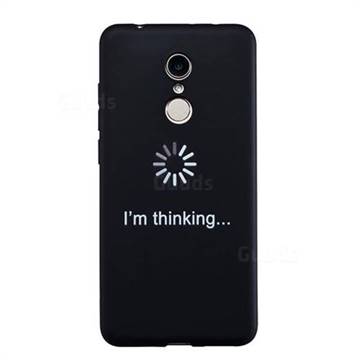 Thinking Stick Figure Matte Black TPU Phone Cover for Mi Xiaomi Redmi 5