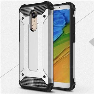 King Kong Armor Premium Shockproof Dual Layer Rugged Hard Cover for Mi Xiaomi Redmi 5 - Technology Silver