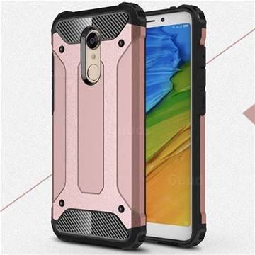King Kong Armor Premium Shockproof Dual Layer Rugged Hard Cover for Mi Xiaomi Redmi 5 - Rose Gold