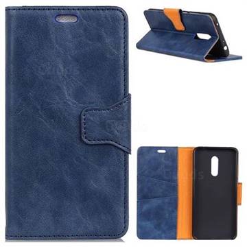 MURREN Luxury Crazy Horse PU Leather Wallet Phone Case for Mi Xiaomi Redmi 5 - Blue