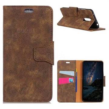 MURREN Luxury Retro Classic PU Leather Wallet Phone Case for Mi Xiaomi Redmi 5 - Brown