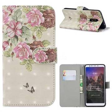 Beauty Rose 3D Painted Leather Phone Wallet Case for Mi Xiaomi Redmi 5