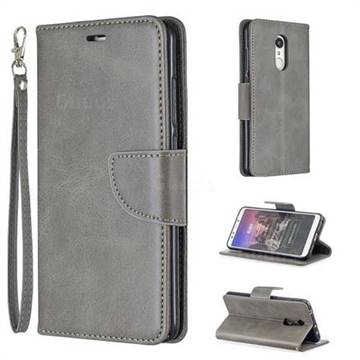 Classic Sheepskin PU Leather Phone Wallet Case for Mi Xiaomi Redmi 5 - Gray
