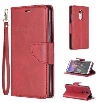 Classic Sheepskin PU Leather Phone Wallet Case for Mi Xiaomi Redmi 5 - Red