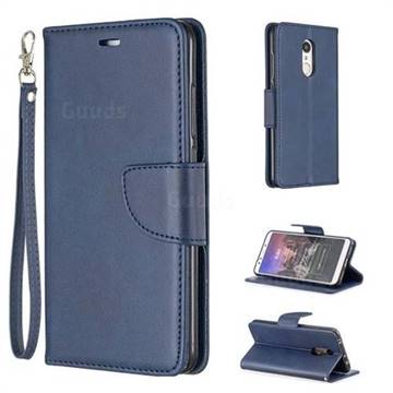 Classic Sheepskin PU Leather Phone Wallet Case for Mi Xiaomi Redmi 5 - Blue