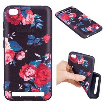 Safflower 3D Embossed Relief Black Soft Back Cover for Xiaomi Redmi 5A