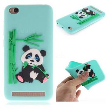 Panda Eating Bamboo Soft 3D Silicone Case for Xiaomi Redmi 5A - Green