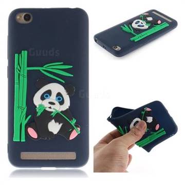 Panda Eating Bamboo Soft 3D Silicone Case for Xiaomi Redmi 5A - Dark Blue
