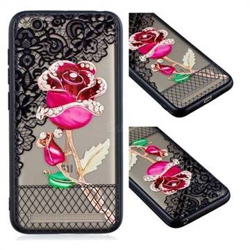 Rose Lace Diamond Flower Soft TPU Back Cover for Xiaomi Redmi 5A