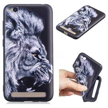 Lion 3D Embossed Relief Black TPU Cell Phone Back Cover for Xiaomi Redmi 5A