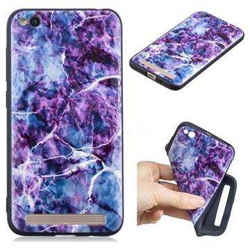 Marble 3D Embossed Relief Black TPU Cell Phone Back Cover for Xiaomi Redmi 5A