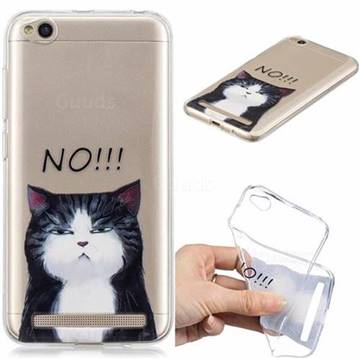 Cat Say No Clear Varnish Soft Phone Back Cover for Xiaomi Redmi 5A