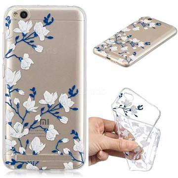 Magnolia Flower Clear Varnish Soft Phone Back Cover for Xiaomi Redmi 5A