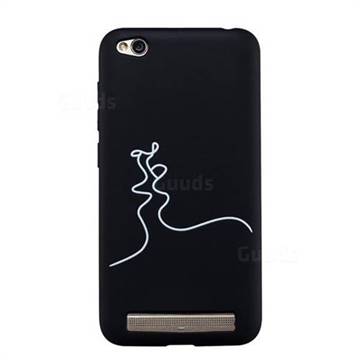 Kiss Stick Figure Matte Black TPU Phone Cover for Xiaomi Redmi 5A