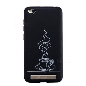 Coffee Cup Stick Figure Matte Black TPU Phone Cover for Xiaomi Redmi 5A