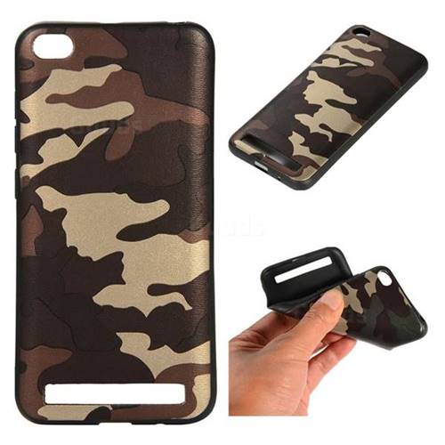 Camouflage Soft TPU Back Cover for Xiaomi Redmi 5A - Gold Coffee