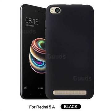 Howmak Slim Liquid Silicone Rubber Shockproof Phone Case Cover for Xiaomi Redmi 5A - Black
